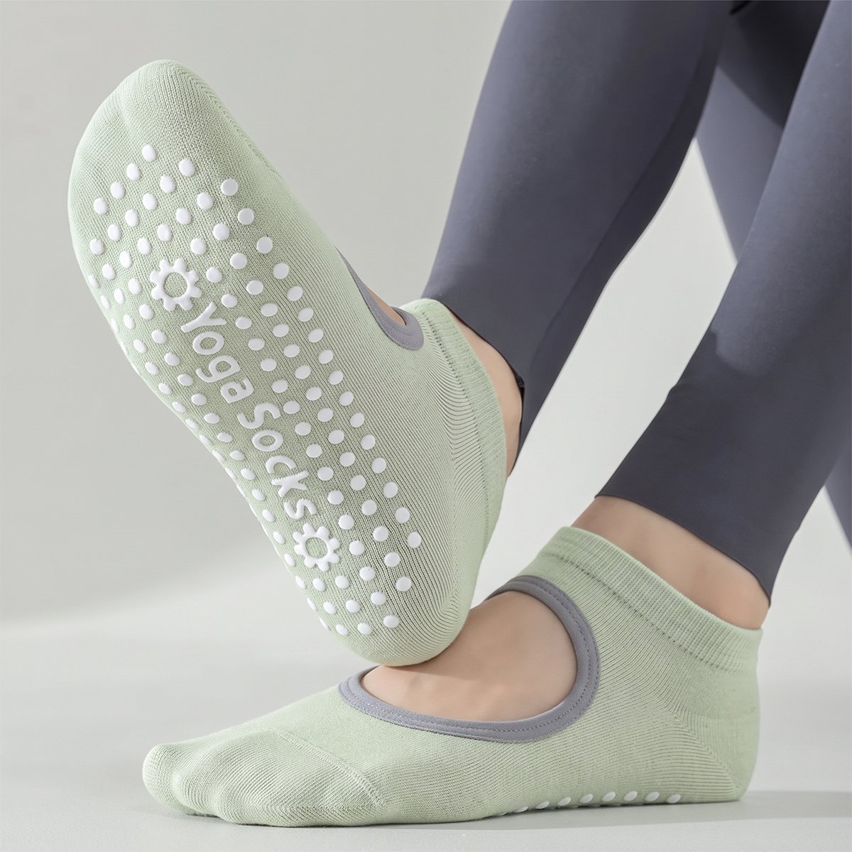 Medias antideslizantes para Yoga, Pilates & Fitness con agarre