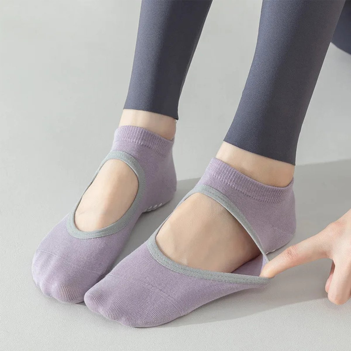 Medias antideslizantes para Yoga, Pilates & Fitness con agarre - Imagen 5