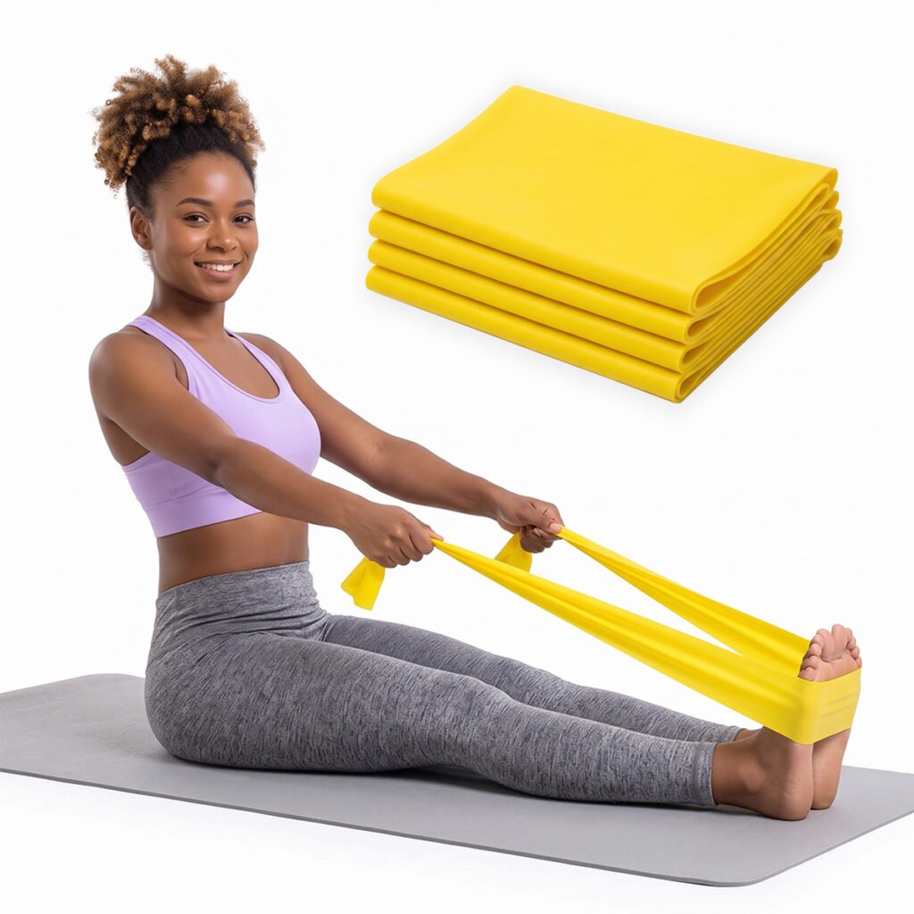 Banda Elástica Theraband amarilla de Resistencia Suave - Pilates, Yoga, Fitness y Rehabilitación
